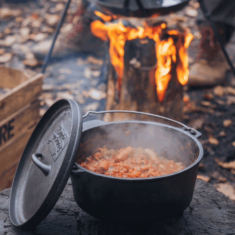 Cowboy Boston Baked Beans Recipe, cooked over fire, campfire beans recipe