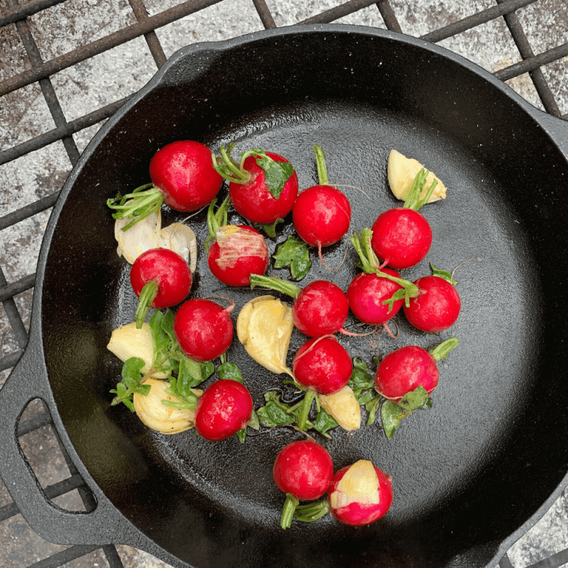 roast radishes
