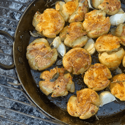 potatoes, squashed potatoes